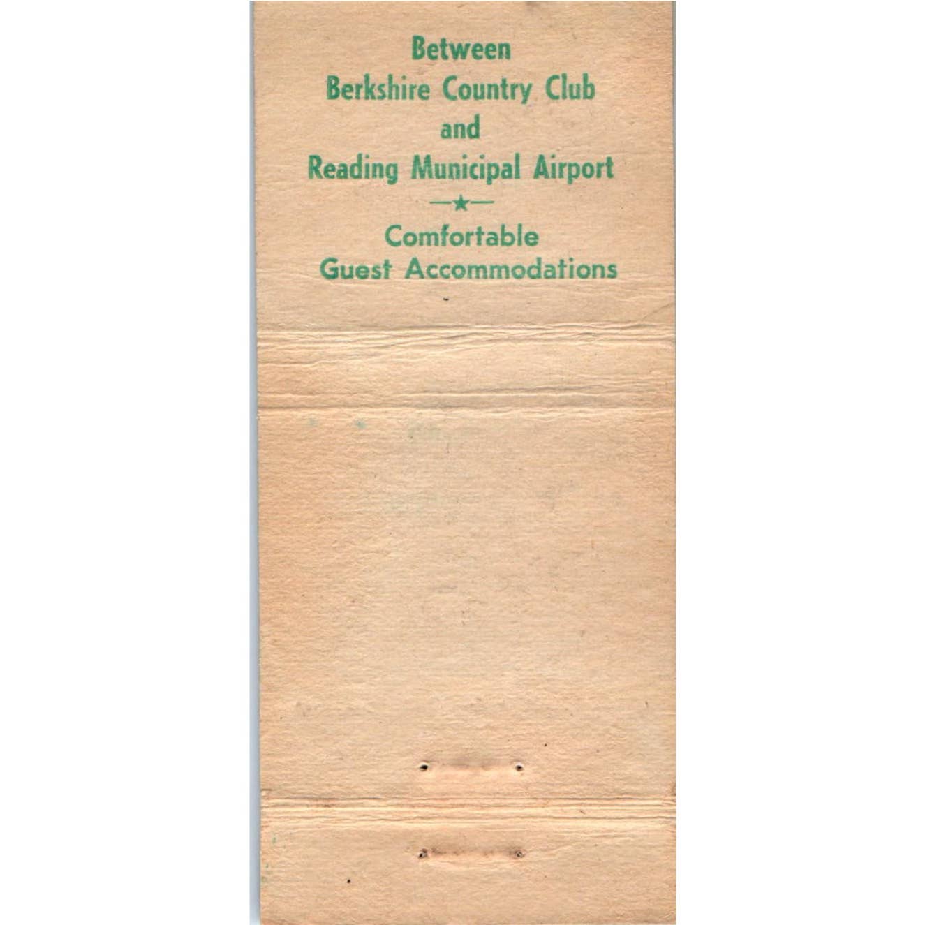 Greenfield's Cocktails Reading PA E.L. Paulsgrove Advertising Matchbook SA1-M7