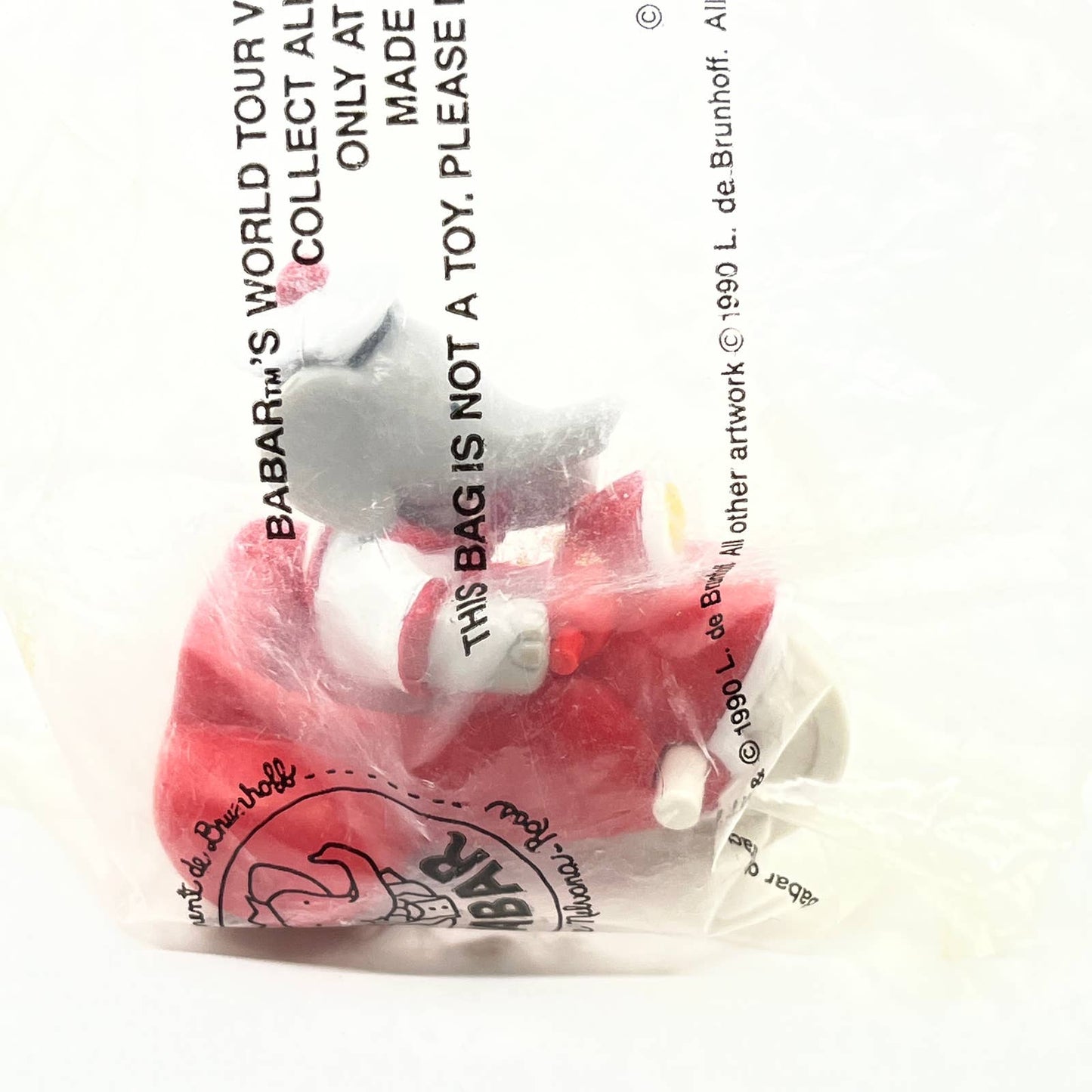 1990 Arbys Babar The Elephant on Tricycle Toy Sealed TG1