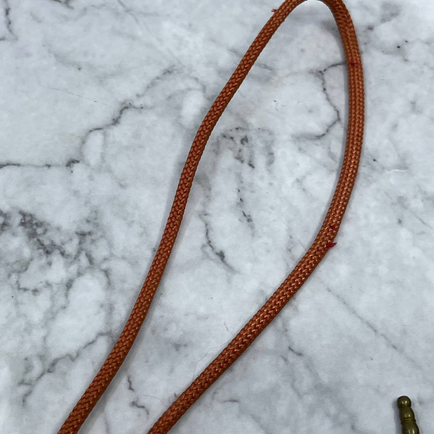 Vintage Orange and Brass Dog Bolo Tie Western Cowboy SE7