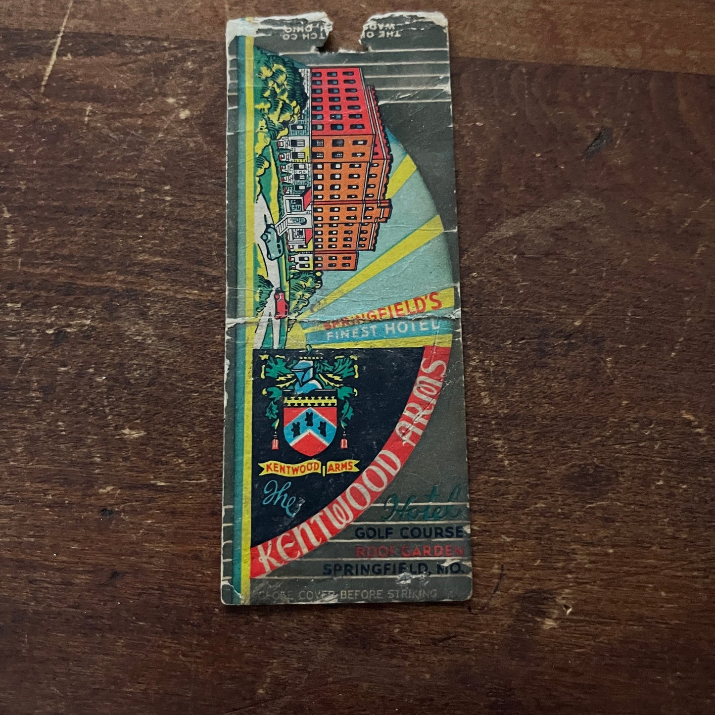 Kentwood Arms Hotel Golf Course Springfield MO Advertising Matchbook MM11-5