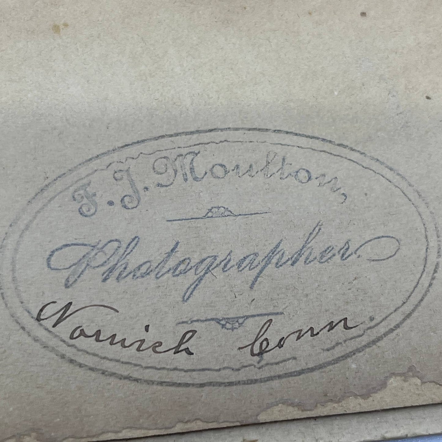 Antique Victorian Photo Large Family Dressed Up Norwich CT 10x12 FL4