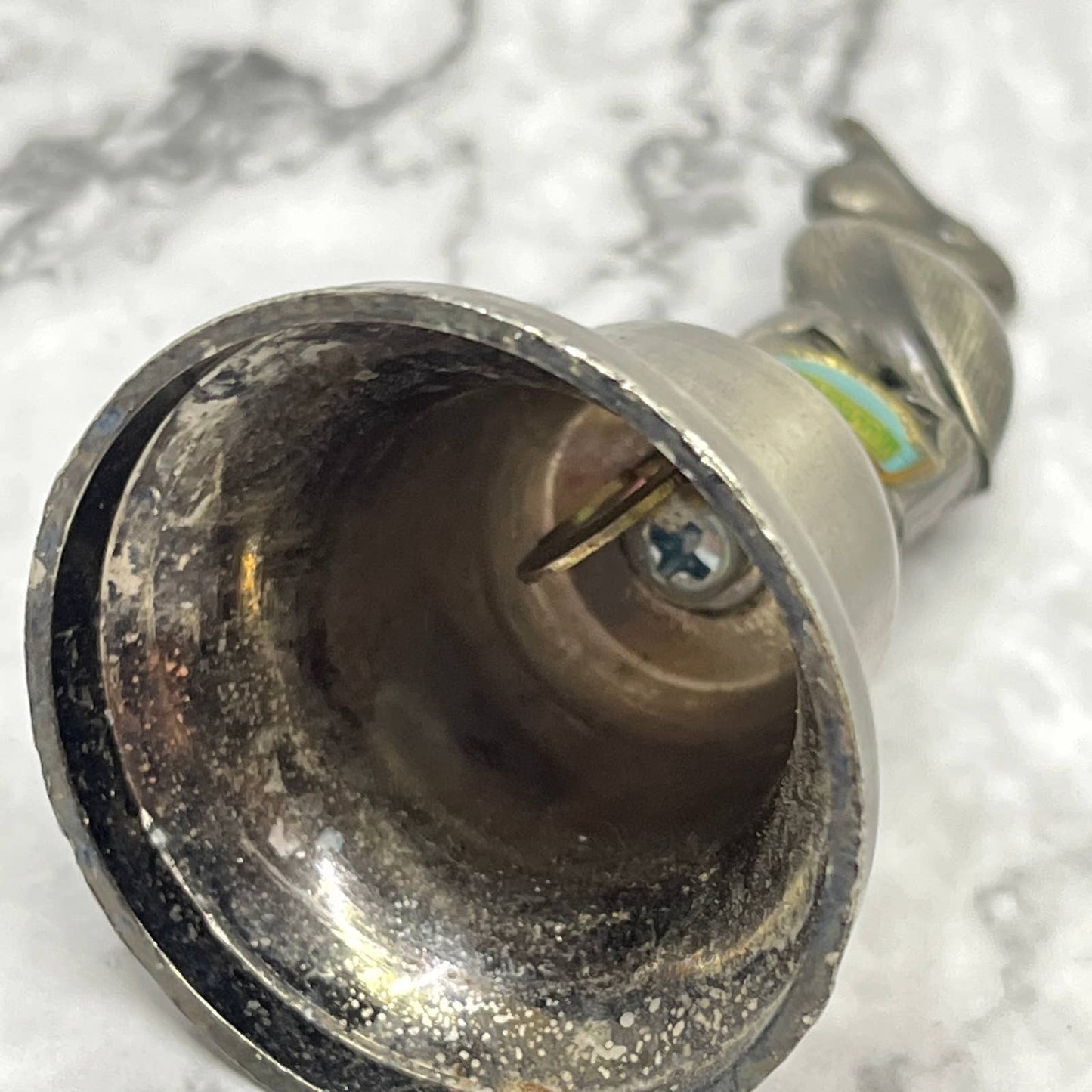 Vintage San Francisco Souvenir Metal Bell Pelican No Clapper 3.5" SA2