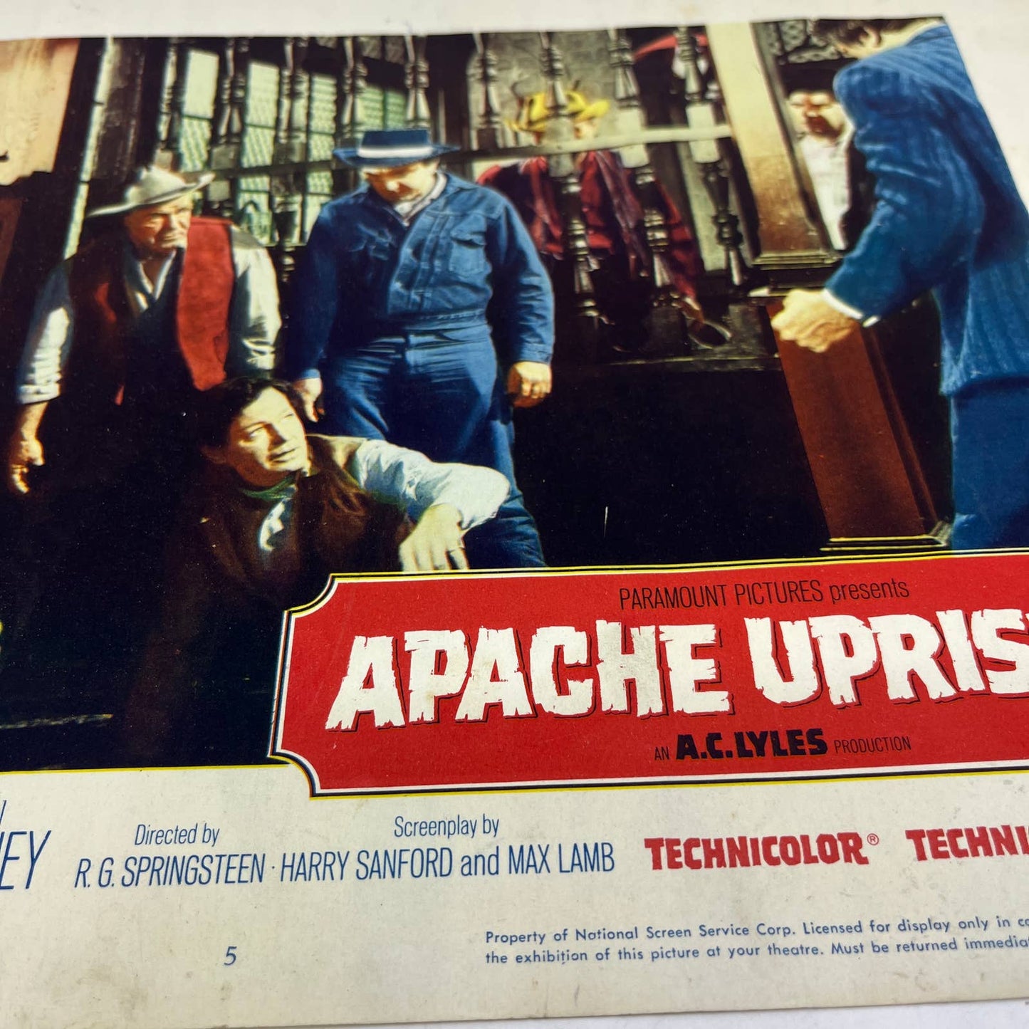 Rory Calhoun Ge. Chandler Robert H. Harris Apache Uprising Lobby Card 5 FL5