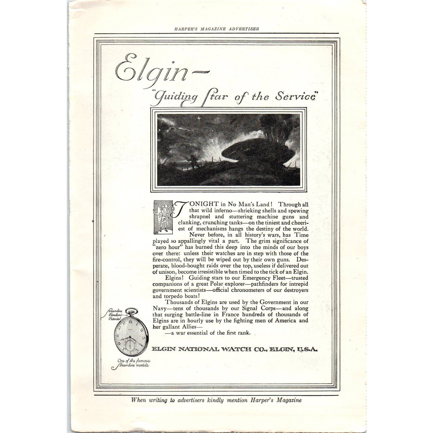 c1920 Harper's Magazine Ad - The Hood Tire Company Watertown MA TF6-1