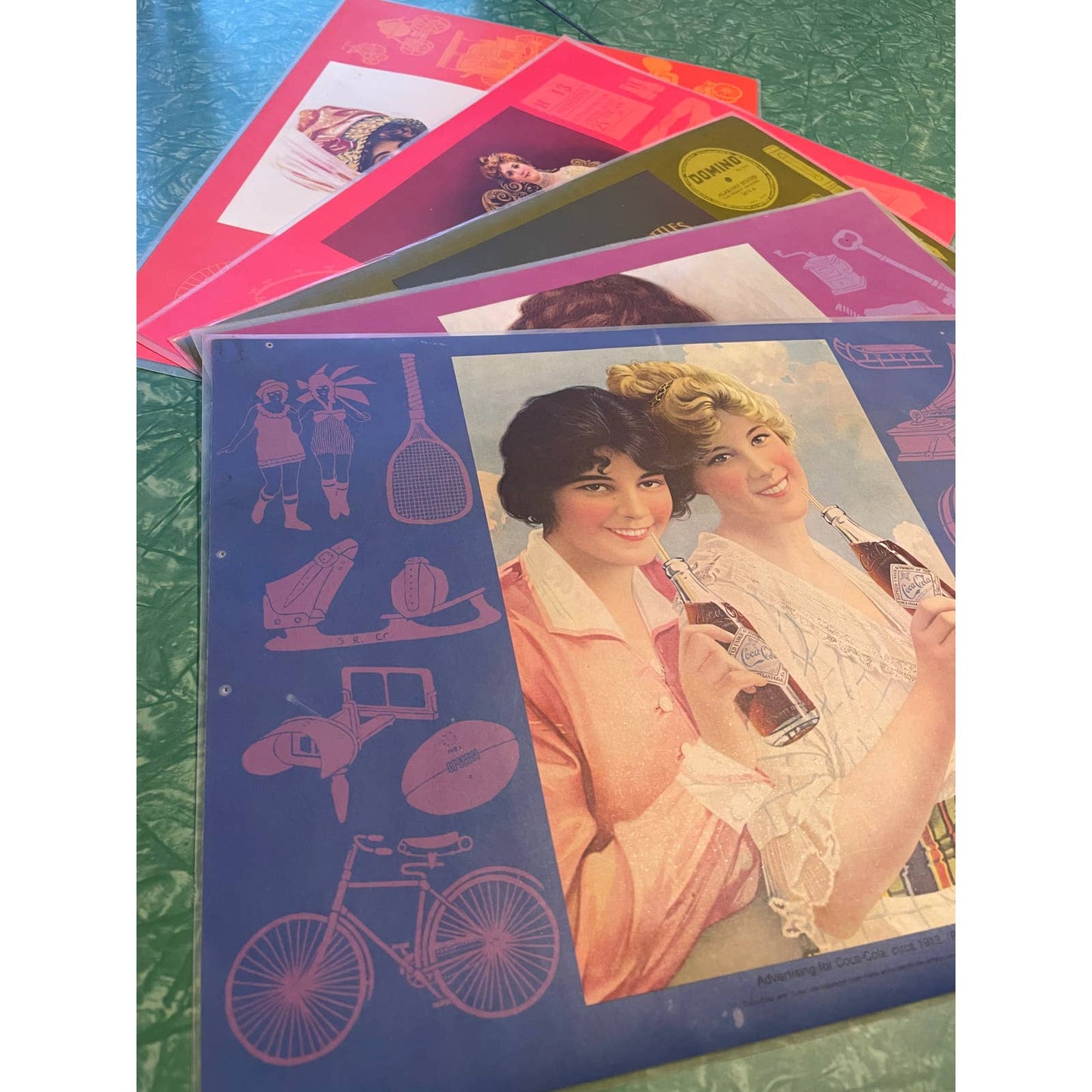 Vintage Coca Cola Waterproof Placemats Set of 5