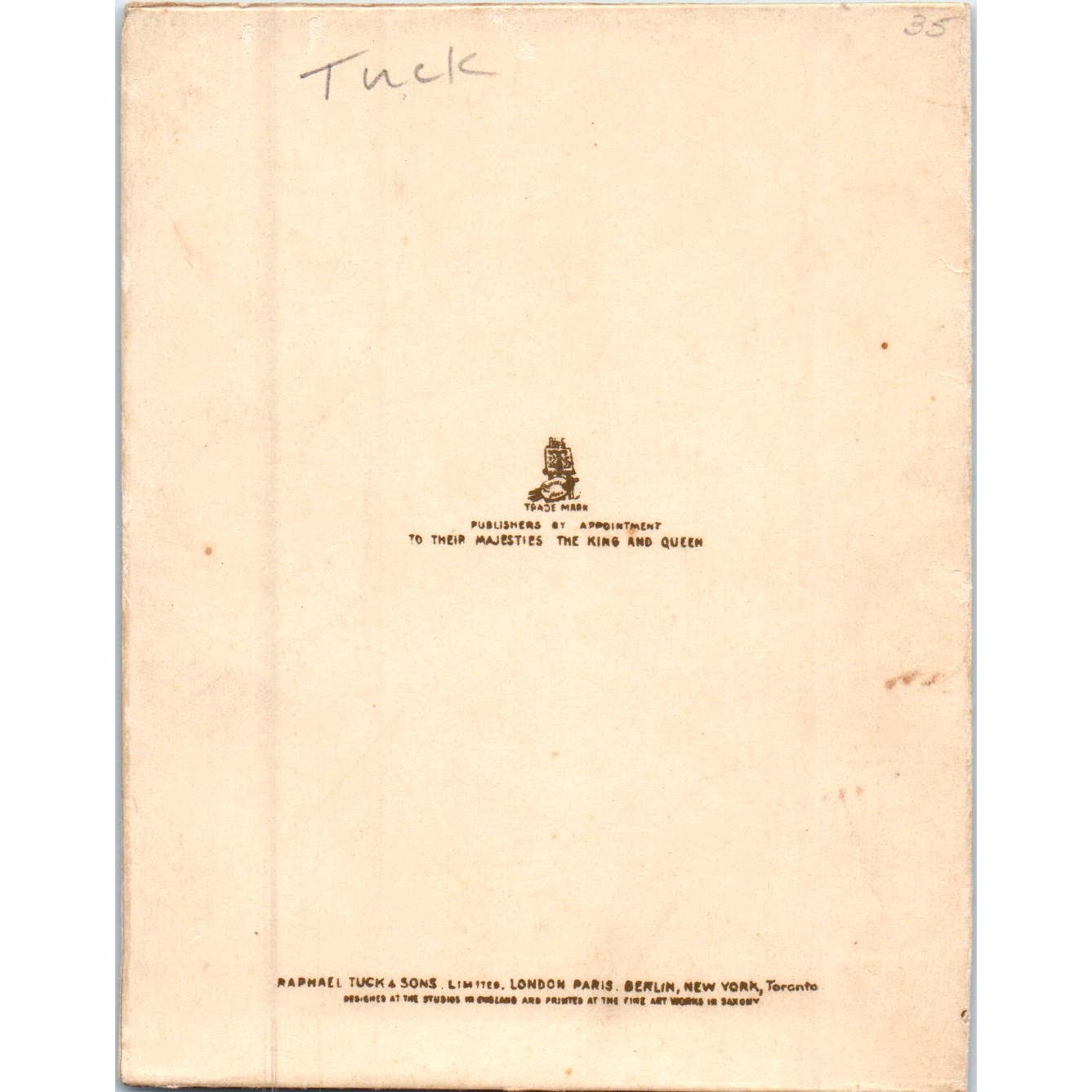 Raphael Tuck Folding Season's Greetings Holiday Card Original Postcard TK1-P19