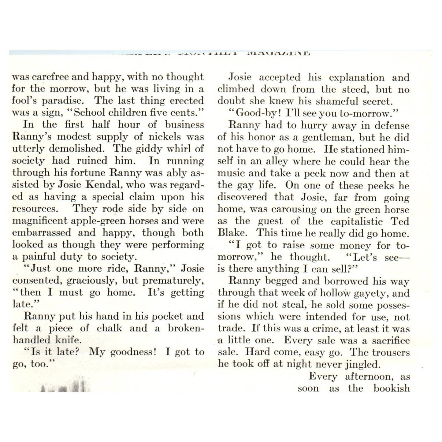 Merry Go Round Comin' in on the Next Local - 1921 Original Illustration TJ7-S