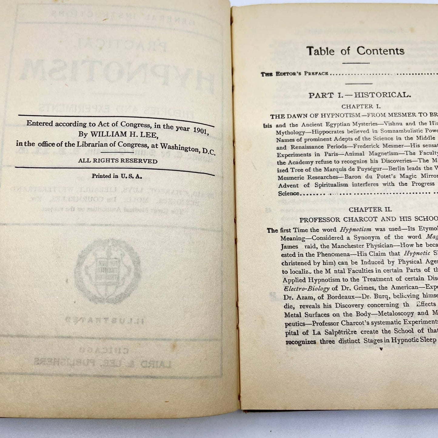1901 Practical Hypnotism Theories and Experiments Comte C De Saint-Germain TF3