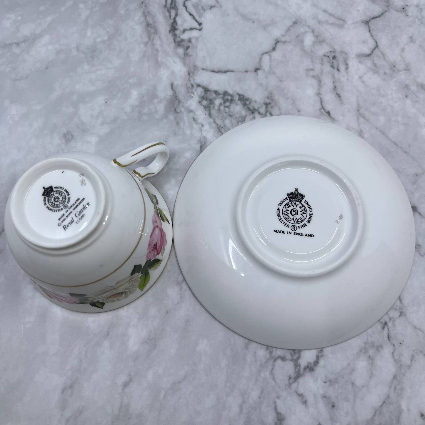 Royal Worcester Royal Garden Cup and Saucer Set TD1