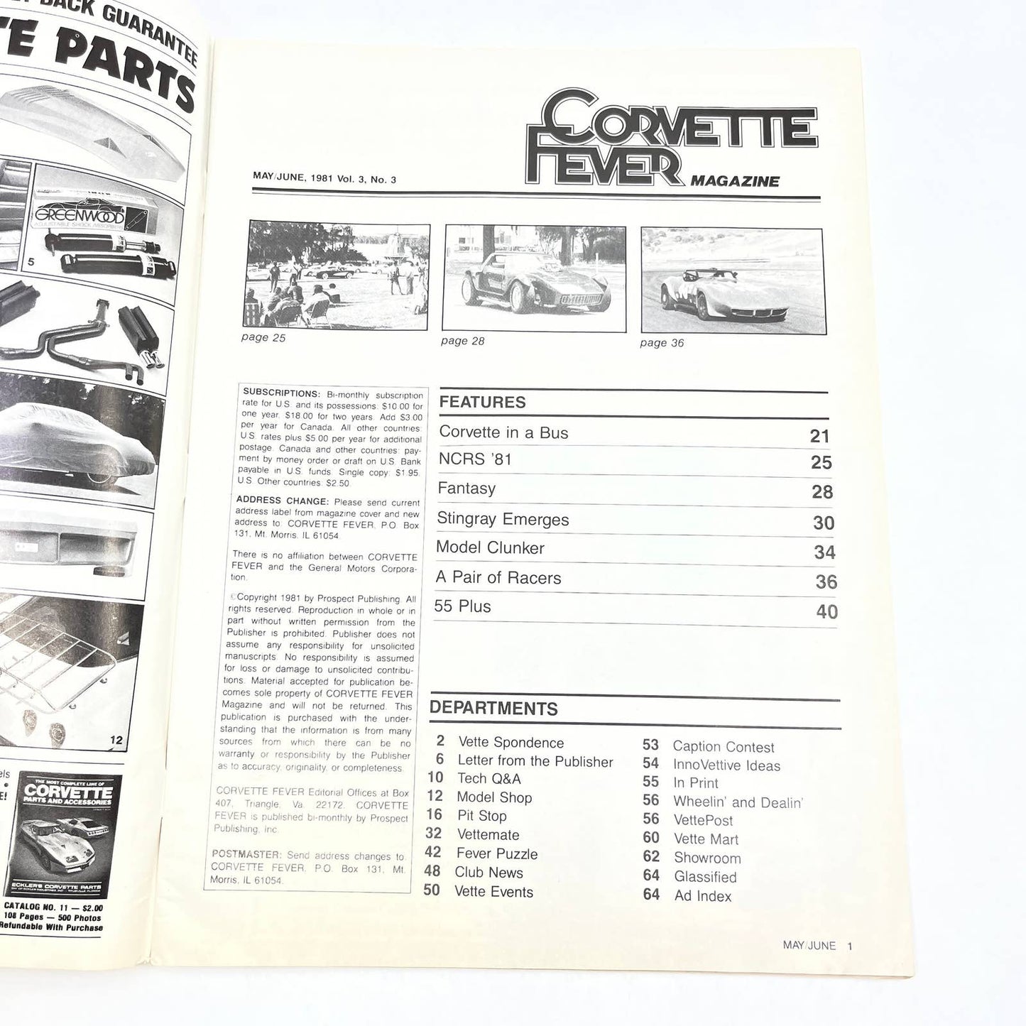 1981 May/June Corvette Fever Magazine The Stingray Emerges TG1