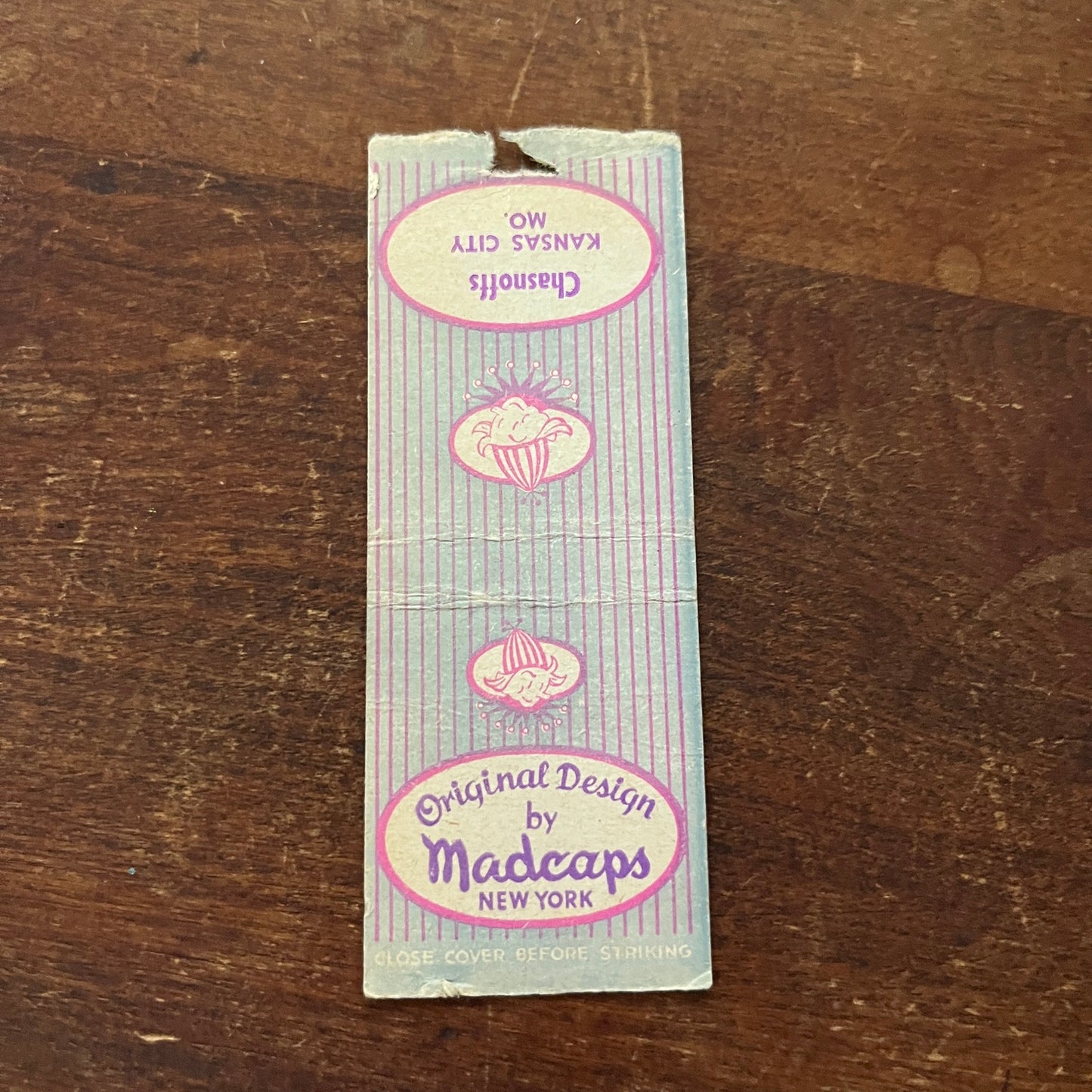 Chasnoffs Kansas City MO Advertising Matchbook Cover MM11-4