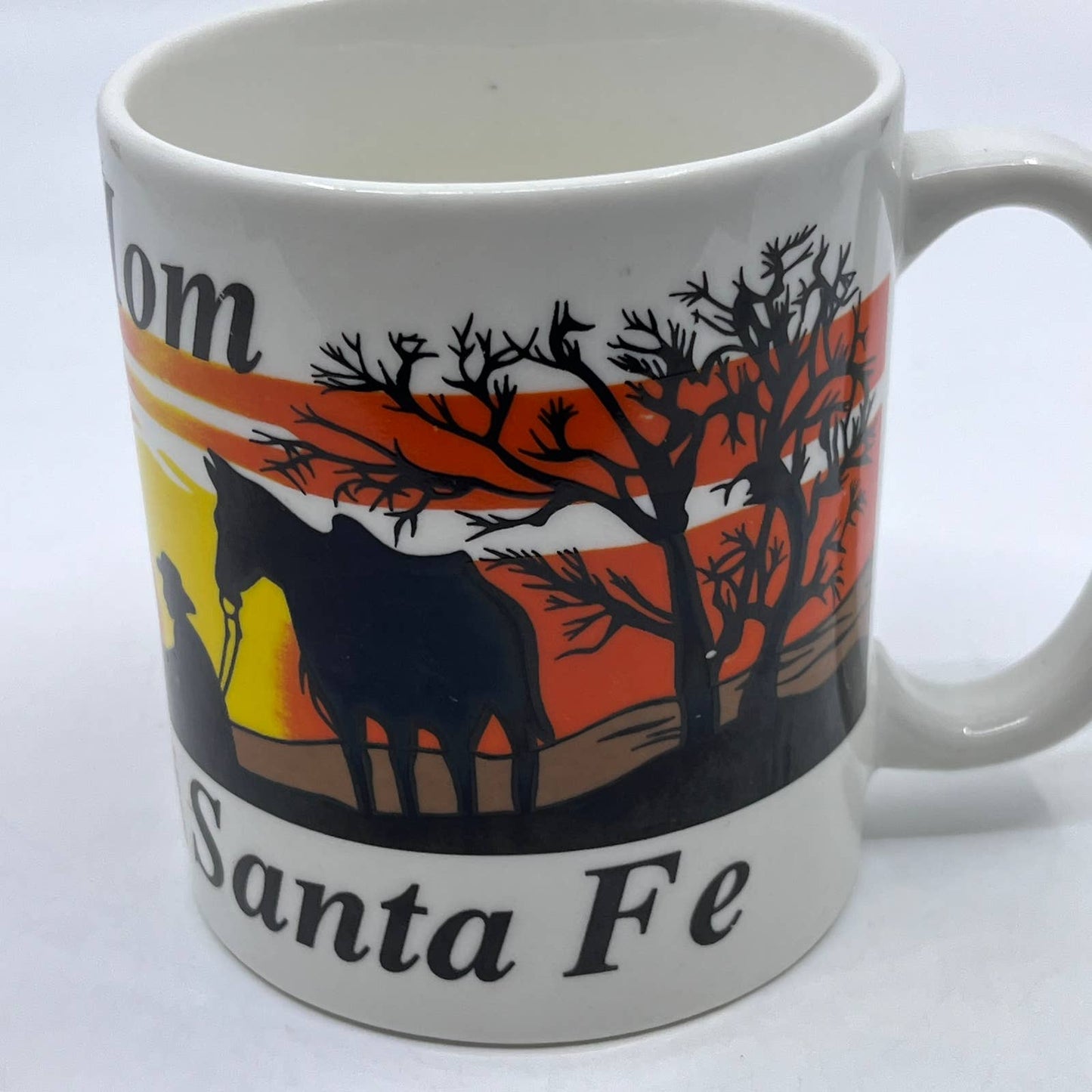 1980s Retro Santa Fe Mom Western Cowboy & Sunset Coffee Mug Cup TC3