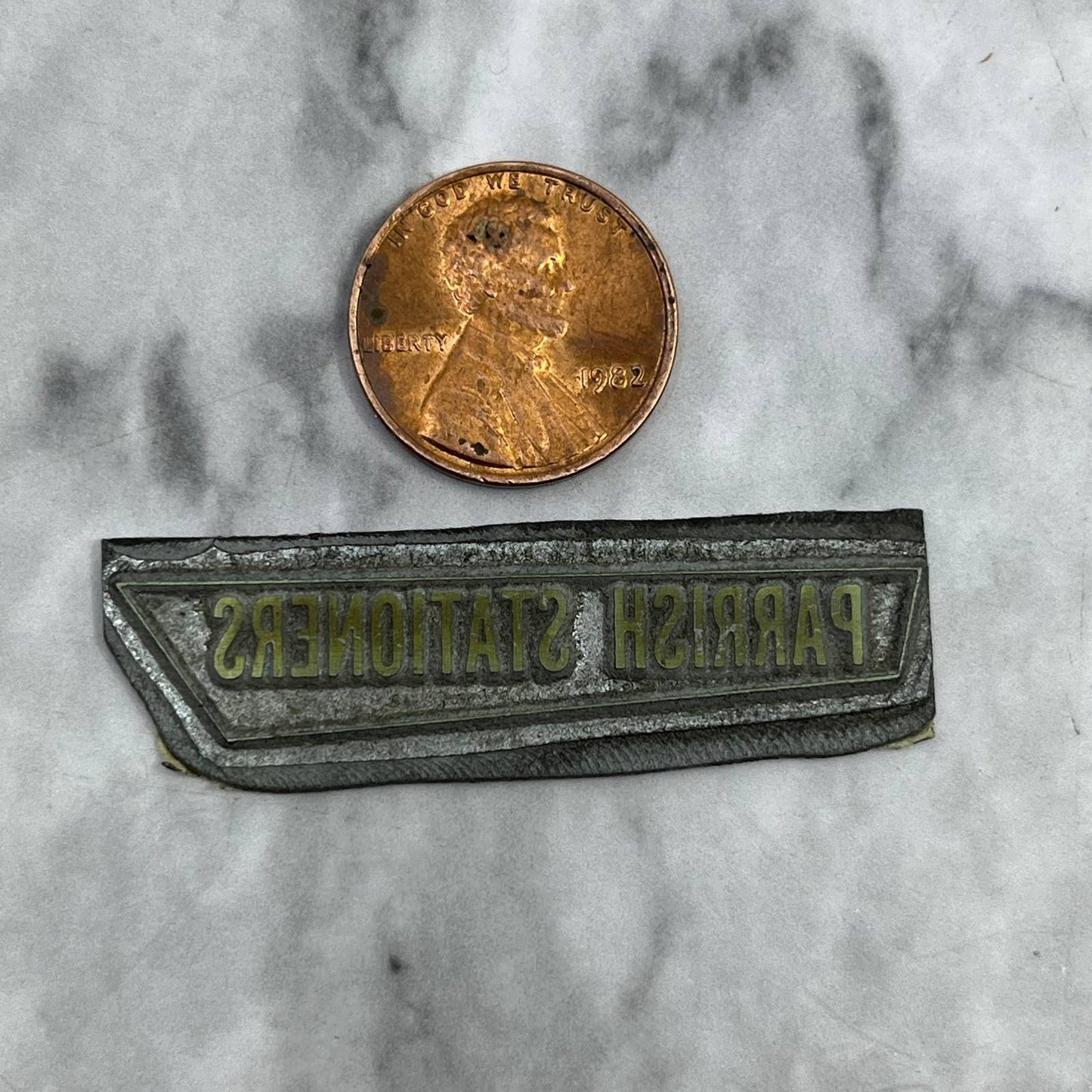 Vintage Printing Letterpress Printers Block Plate Parrish Stationers TJ511