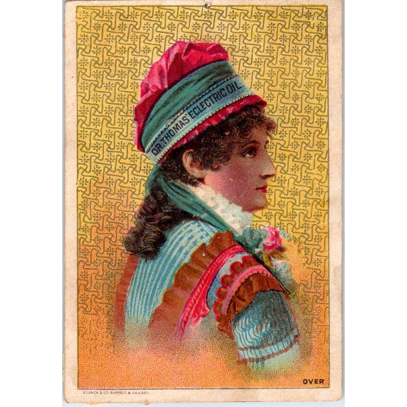 1880s Victorian Trade Card DR THOMAS' ECLECTRIC OIL SF2