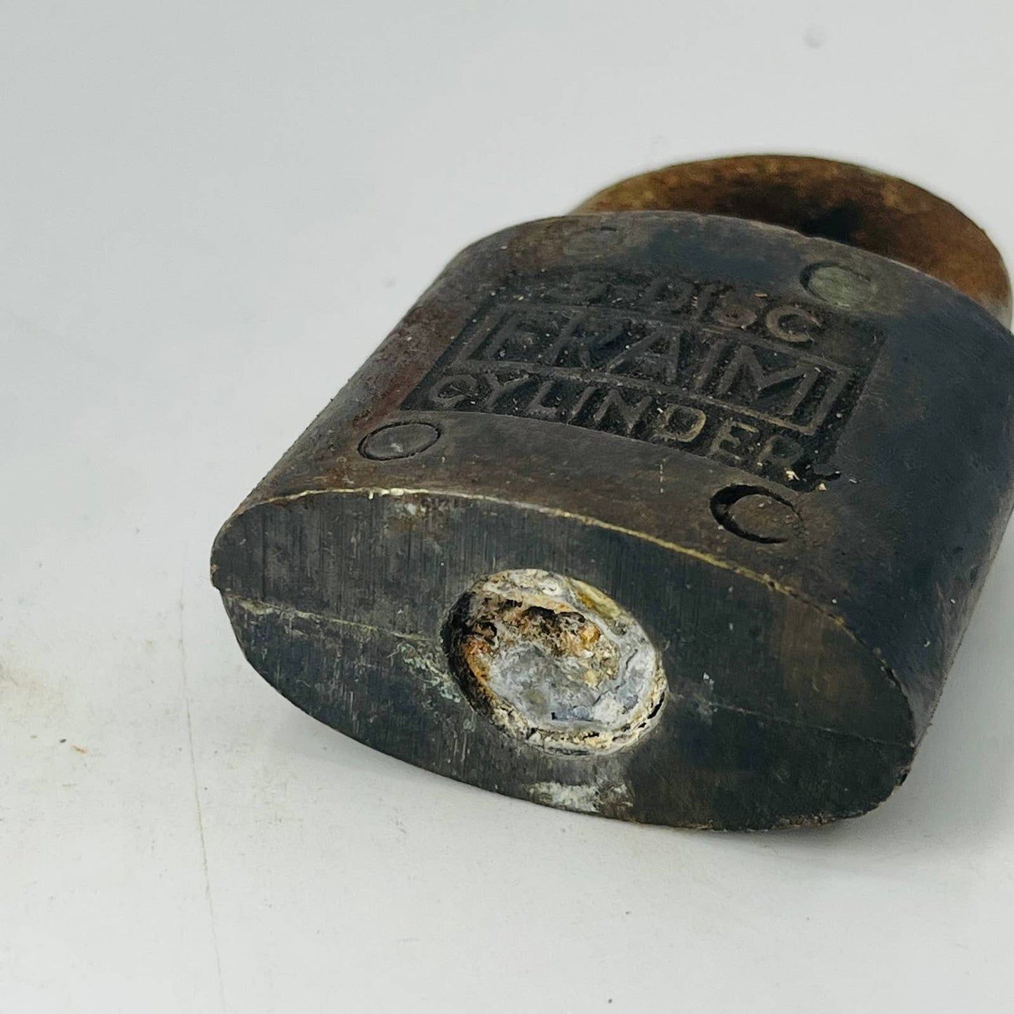 Vintage Fraim 5 Disc Cylinder Lock Padlock No Key SA8