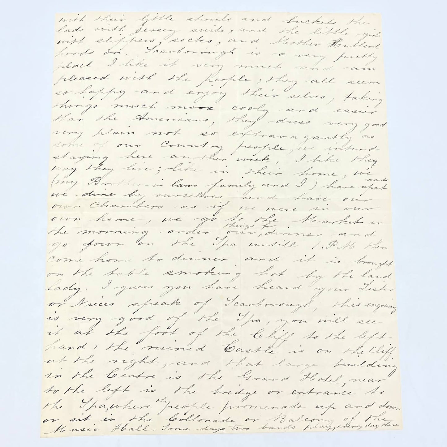 1882 Letter to Mrs J Ridsdale Boothroyd House Dewsbury Yorkshire England AC2