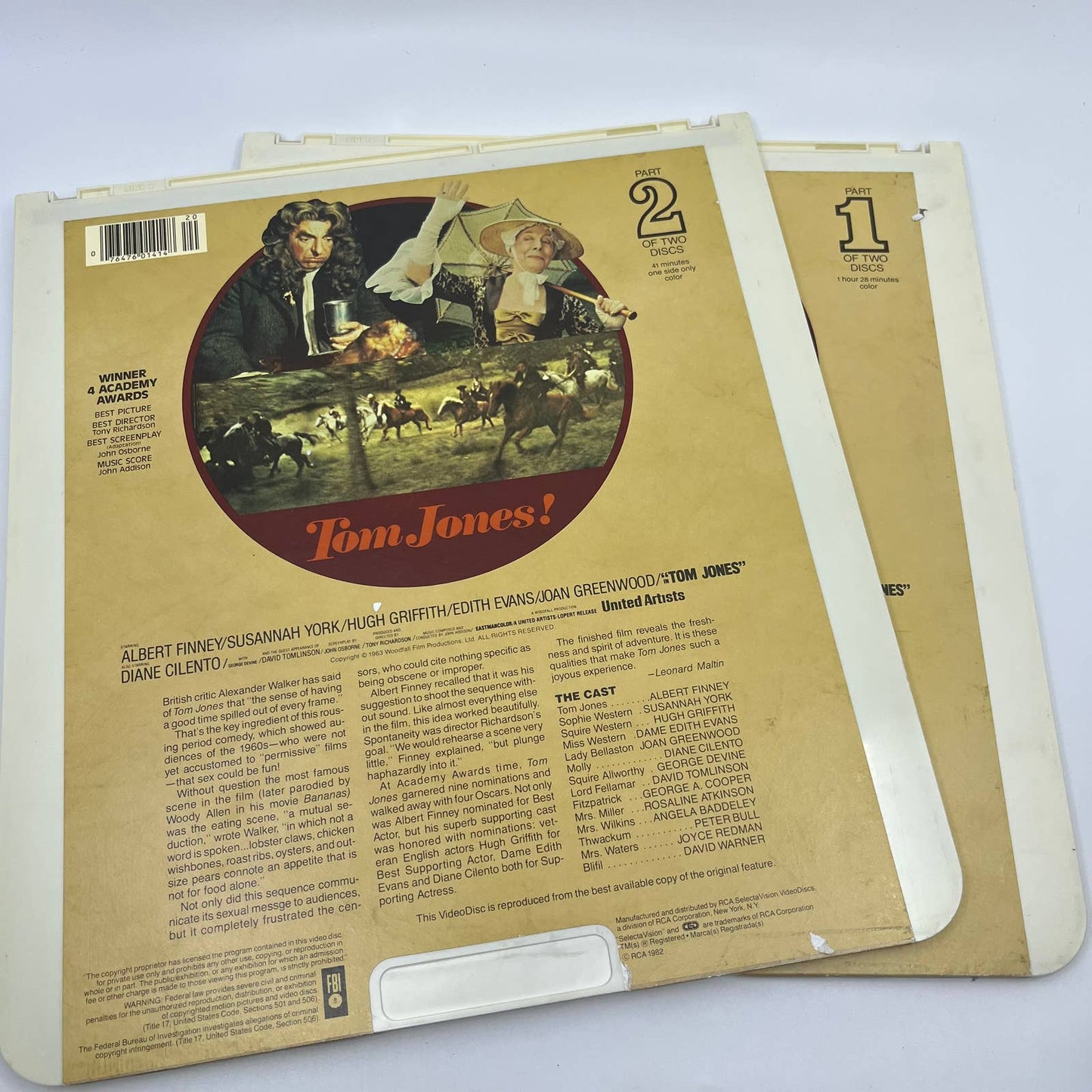 Tom Jones! Part 1 & 2 - RCA Selectavision CED VideoDisc TG5