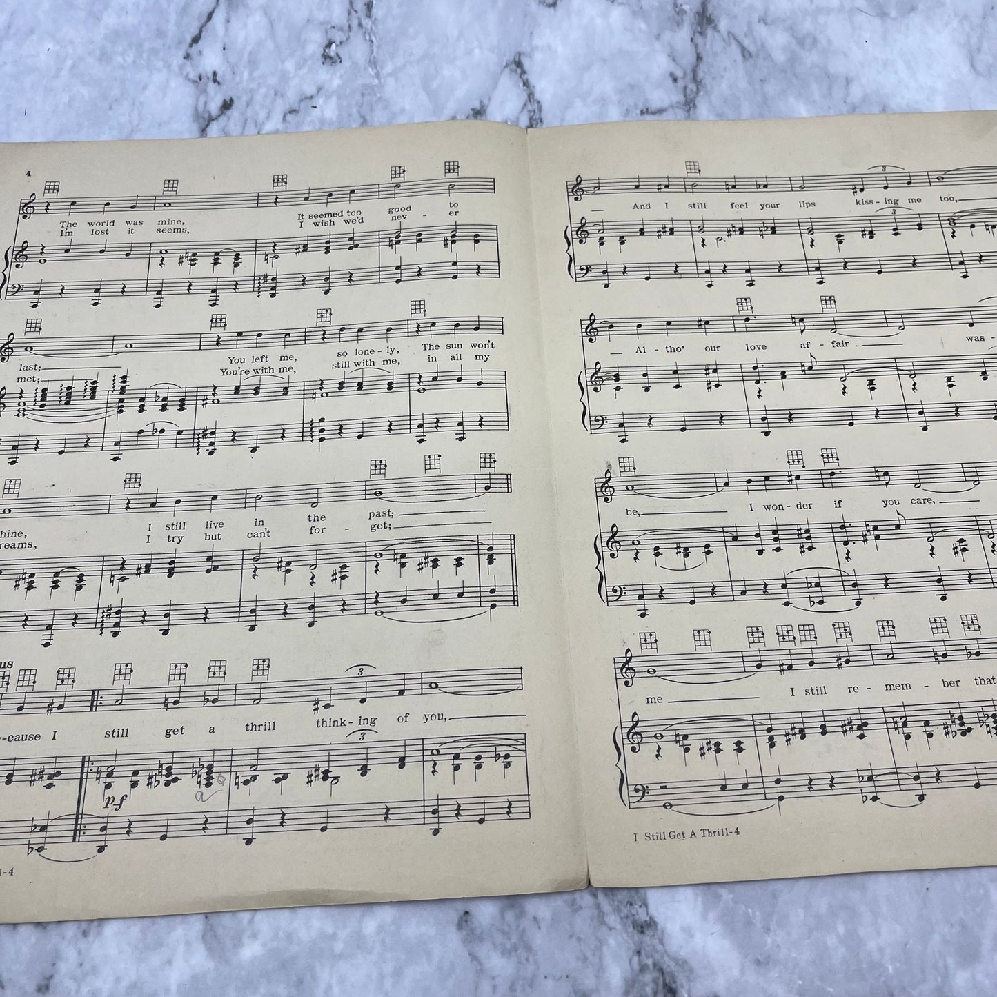 1930 I Still Get A Thrill Thinking Of You Vintage Sheet Music Davis Coots V41-1