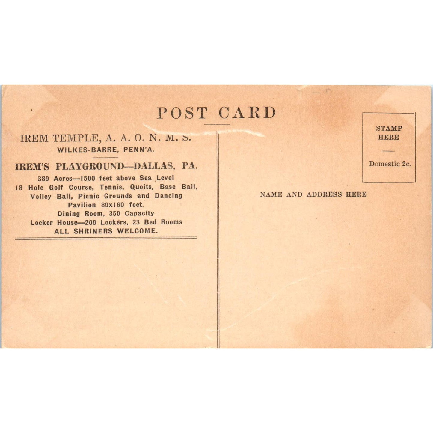 Vintage Postcard Irem's Playground Golf Course Holes 6 & 7 Dallas PA TD9-P1