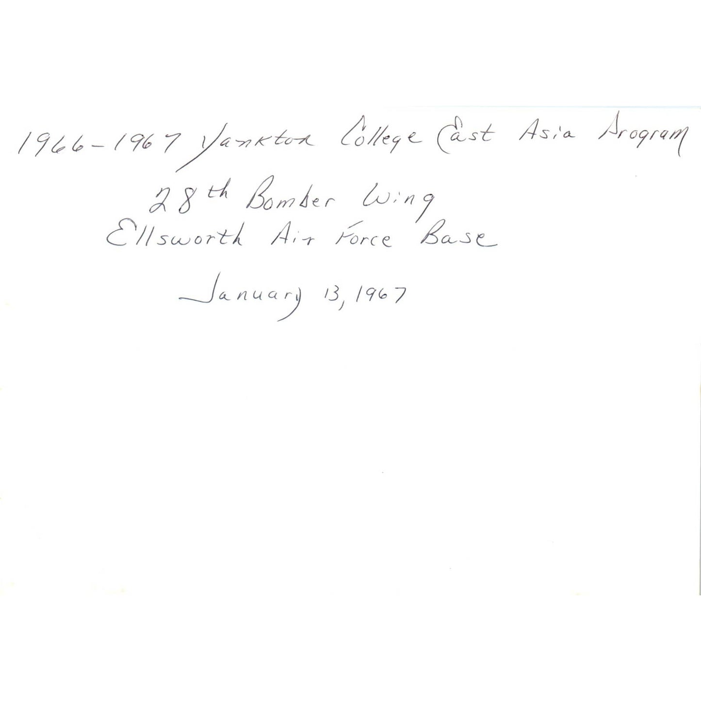 28th Bomber Wing Ellsworth Air Force Base 1967 Original Photo 5x7 TK1-P5