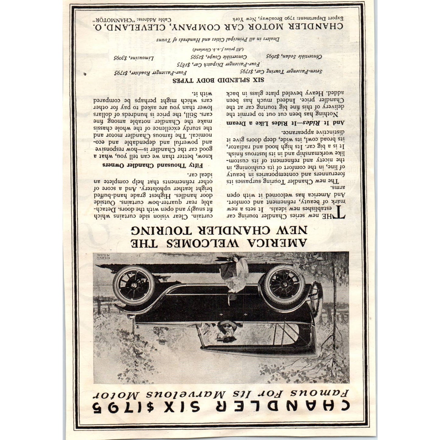 c1920 Harper's Magazine Ad - Apperson 8 Automobile EA3