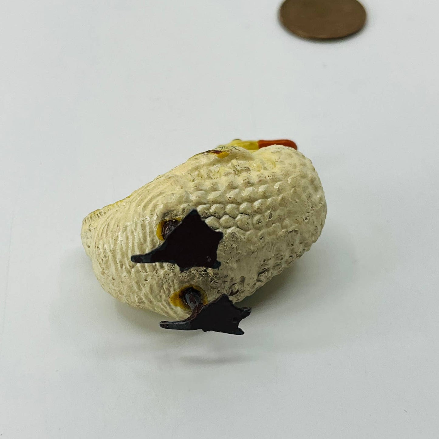 Miniature Hard Plastic Metal Feet Hand Painted Duck Duckling Figurine ITALY SB5