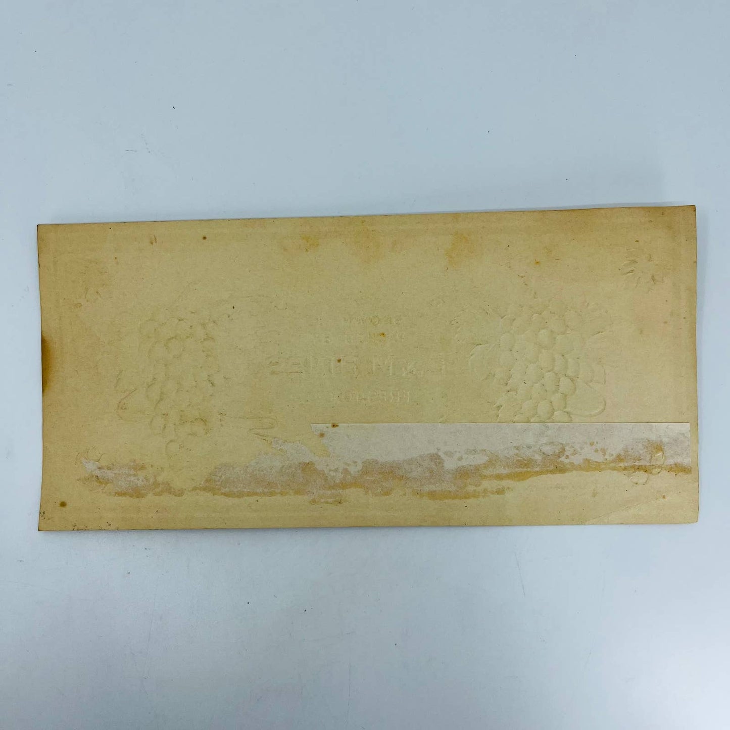 1800s Victorian Grape Label E.M. Hines Fresno CA Gold Embossed AA5