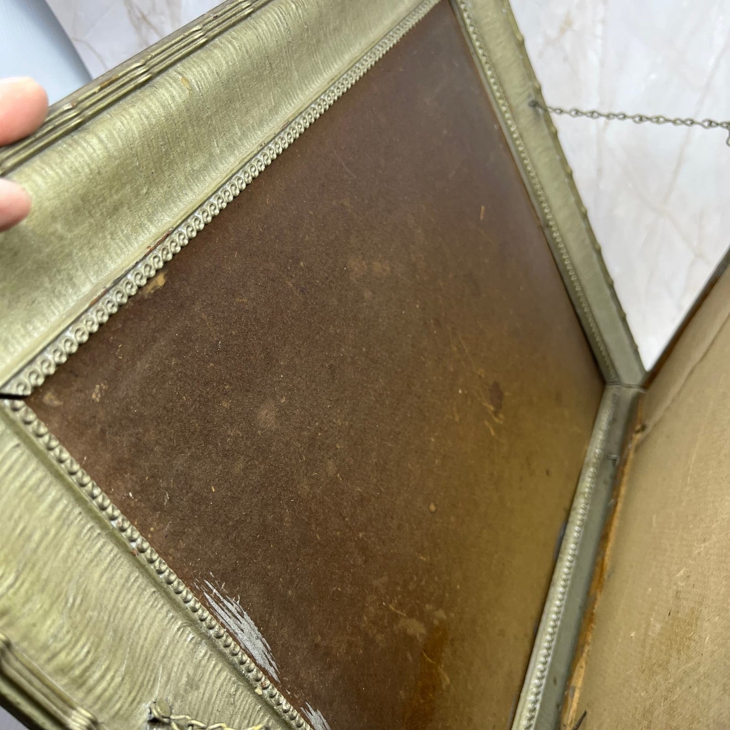c1900 Victorian Picture Frame Wall Pocket Sheet Music Magazine Holder 14x16"
