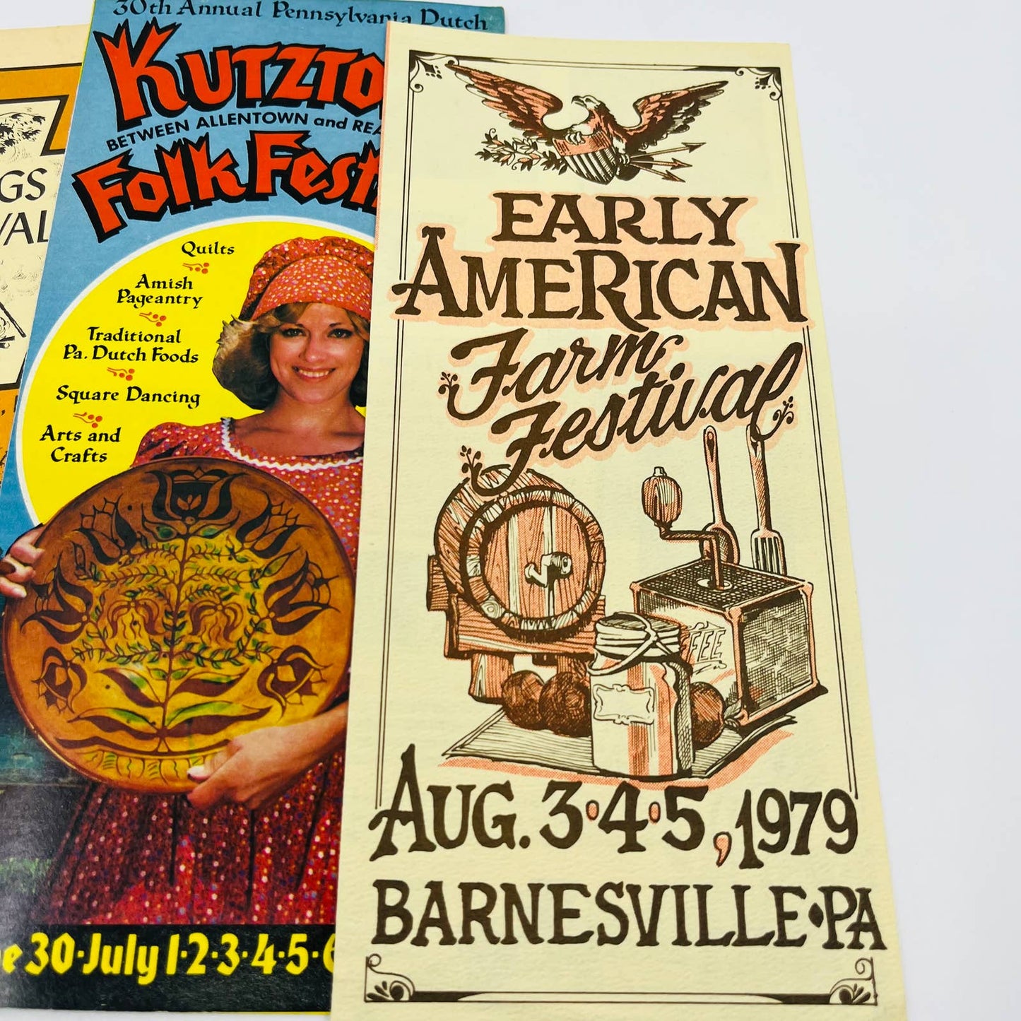1970s Lot of 6 Pennsylvania Tourist Festival Brochures Flyers SC1