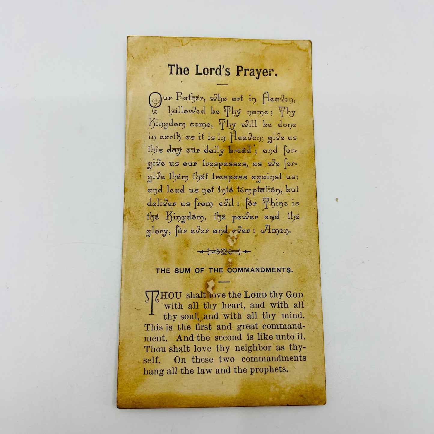 1880s Victorian Christian Verse Card Romans 6:23 Bouquet SAH9-H7