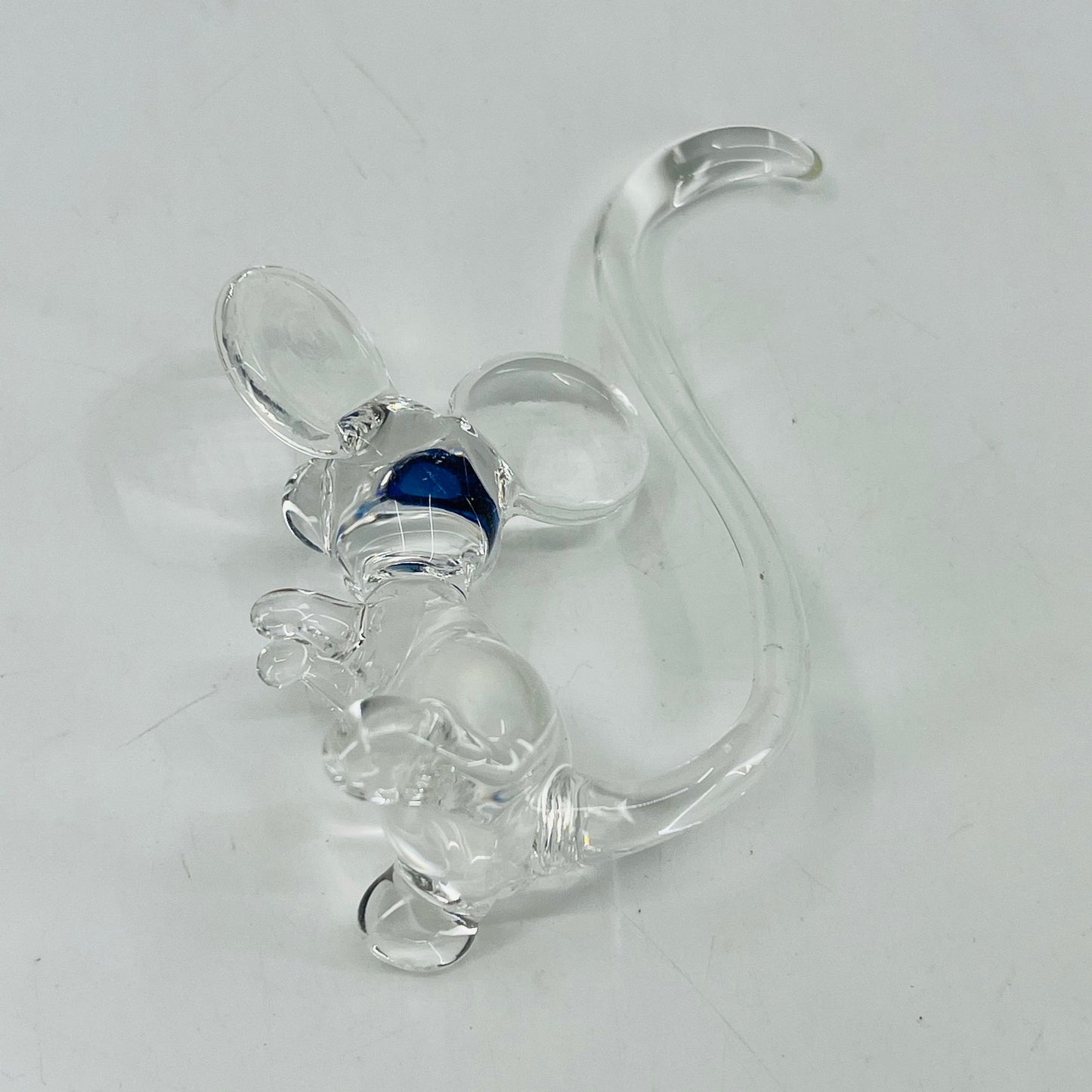 Vintage Art Glass Mouse Figurine Paperweight 4 x 3 SB2
