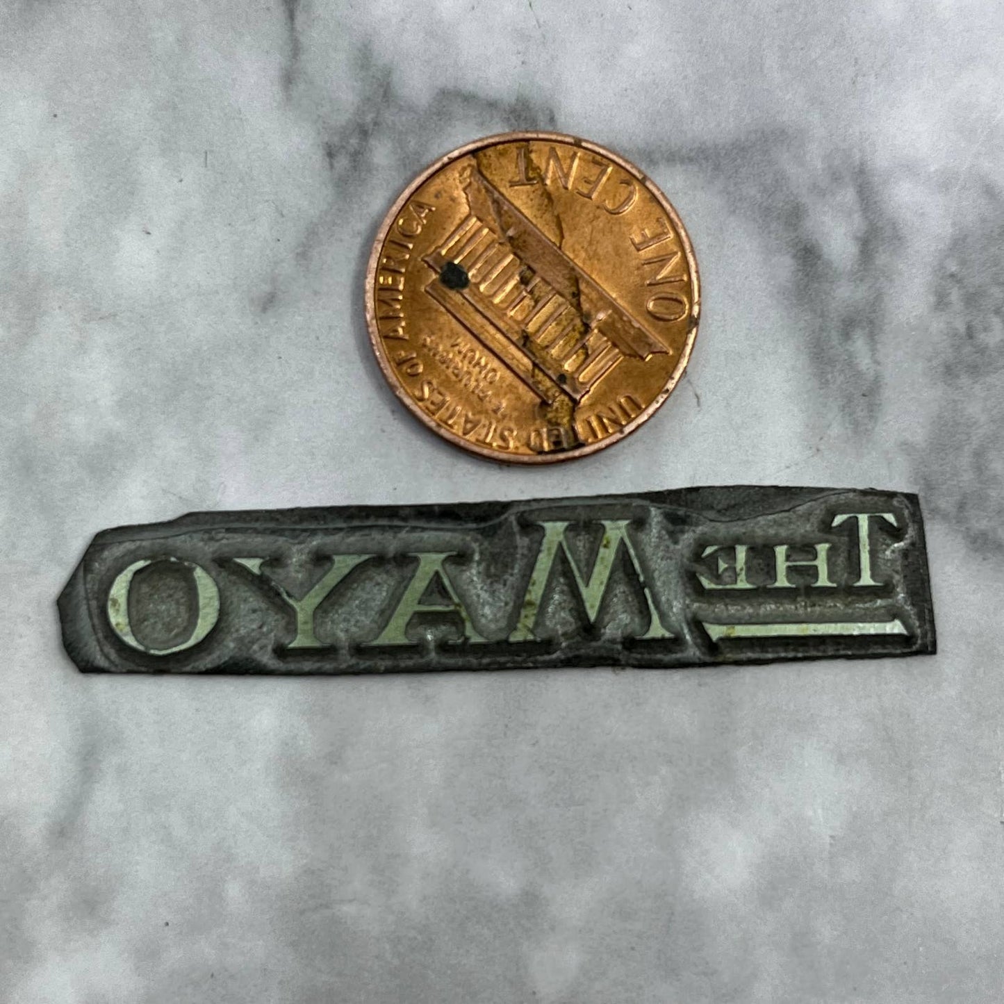 Vintage Letterpress Printers Block Plate The Mayo Clinic Rochester MN TJ513