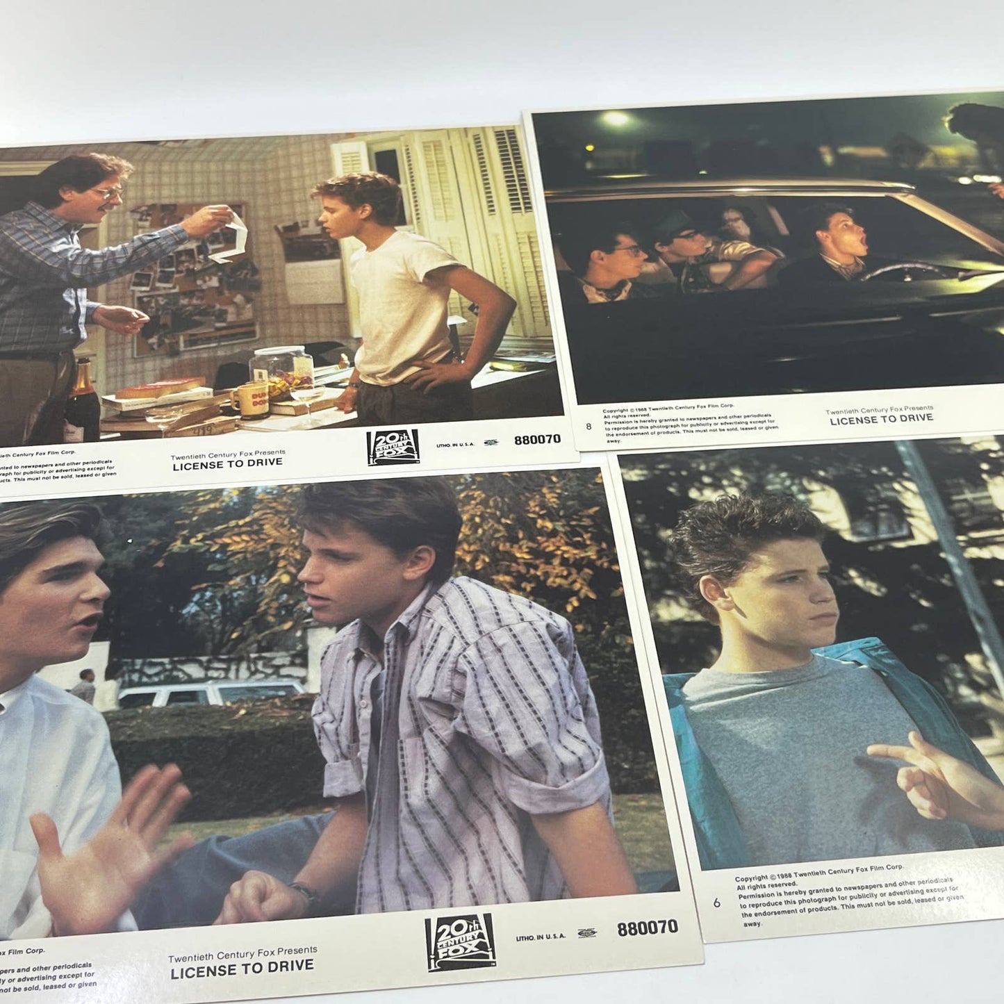 License To Drive Original 11x14 Lobby Card Set Of 8 Corey Feldman Corey Haim AB7