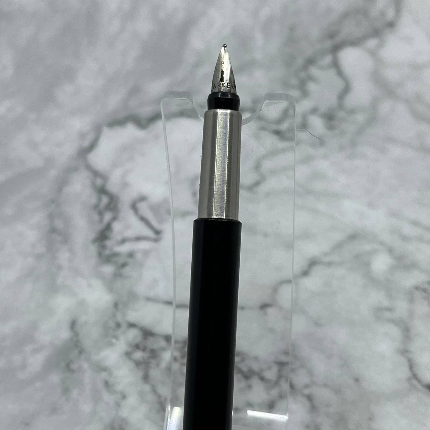 Vintage Parker Vector Black and Chrome Fountain Pen SE6