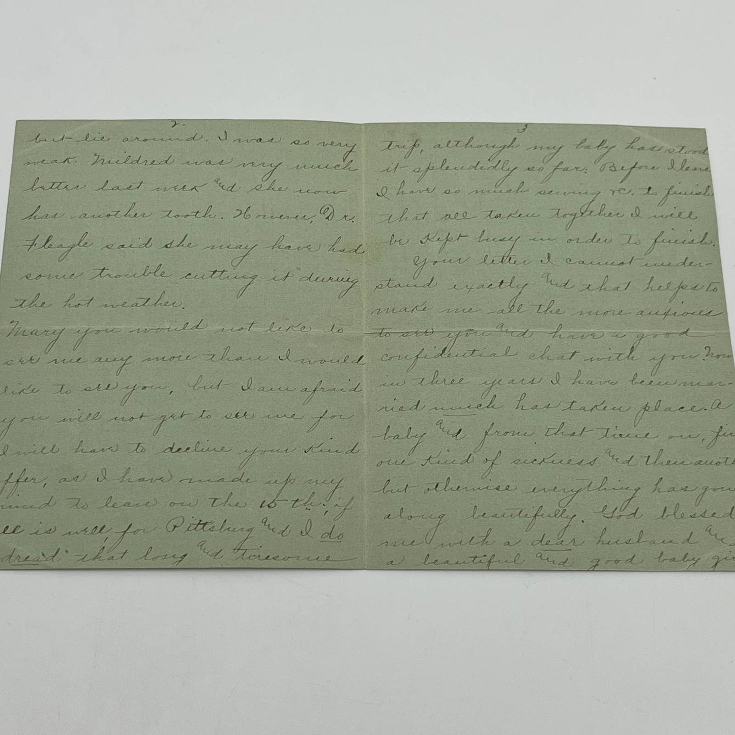 1905 Handwritten Letter from Harriet Morgan Hanover PA AA6