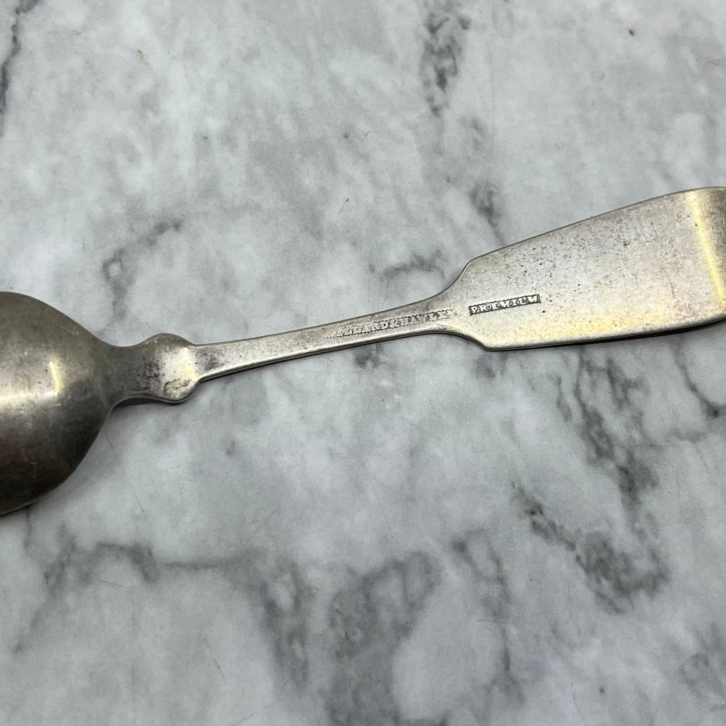Vintage Willard & Hawley Monogrammed "M.B" Silverplate Spoon 5.75" SE6-3