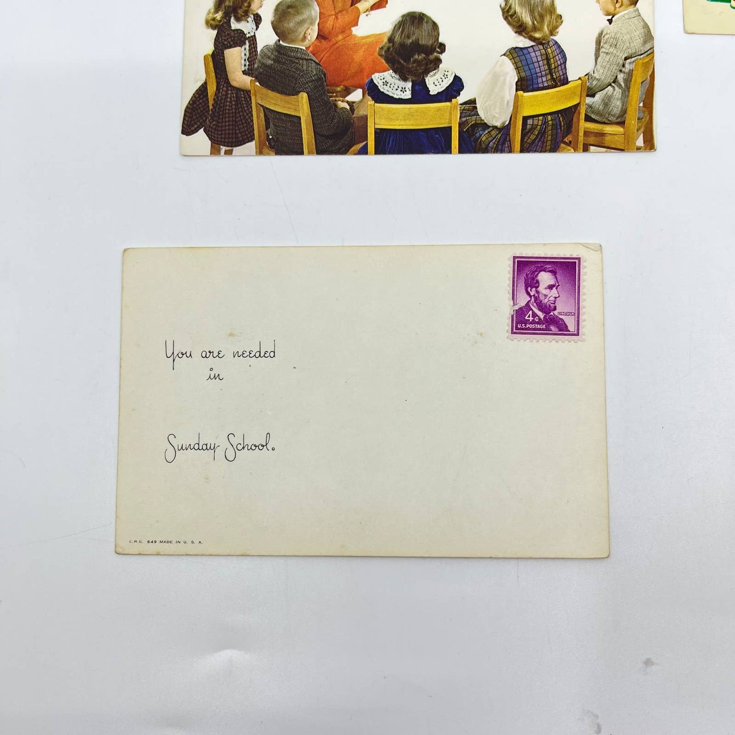 1950s Sunday School Reminder Cards Set of 4 SC8