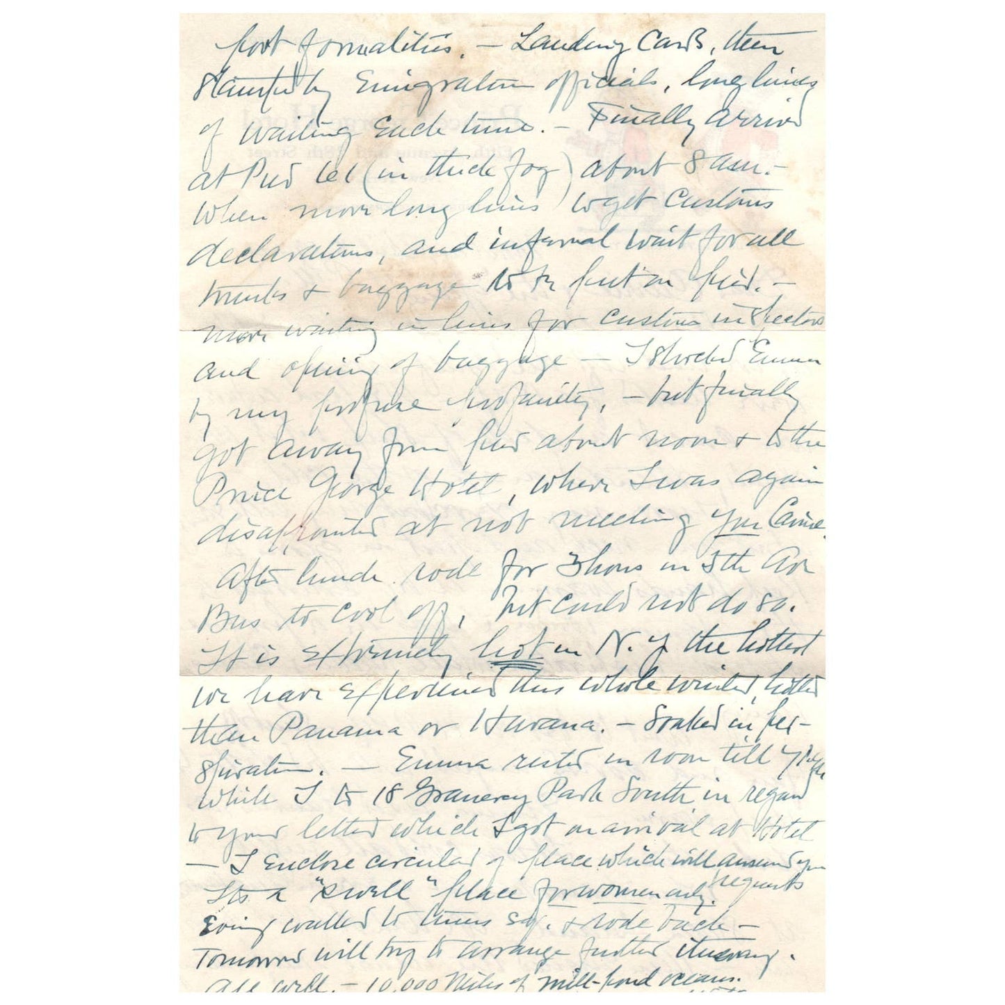 1929 Prince George Hotel NYC Envelope and Letterhead to Carolyn Hale Russ SE4