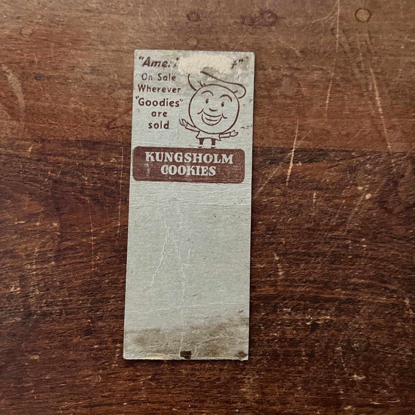 Kingsholm Baking Company Cookies Chicago Indianapolis Ad Matchbook SA9-M12
