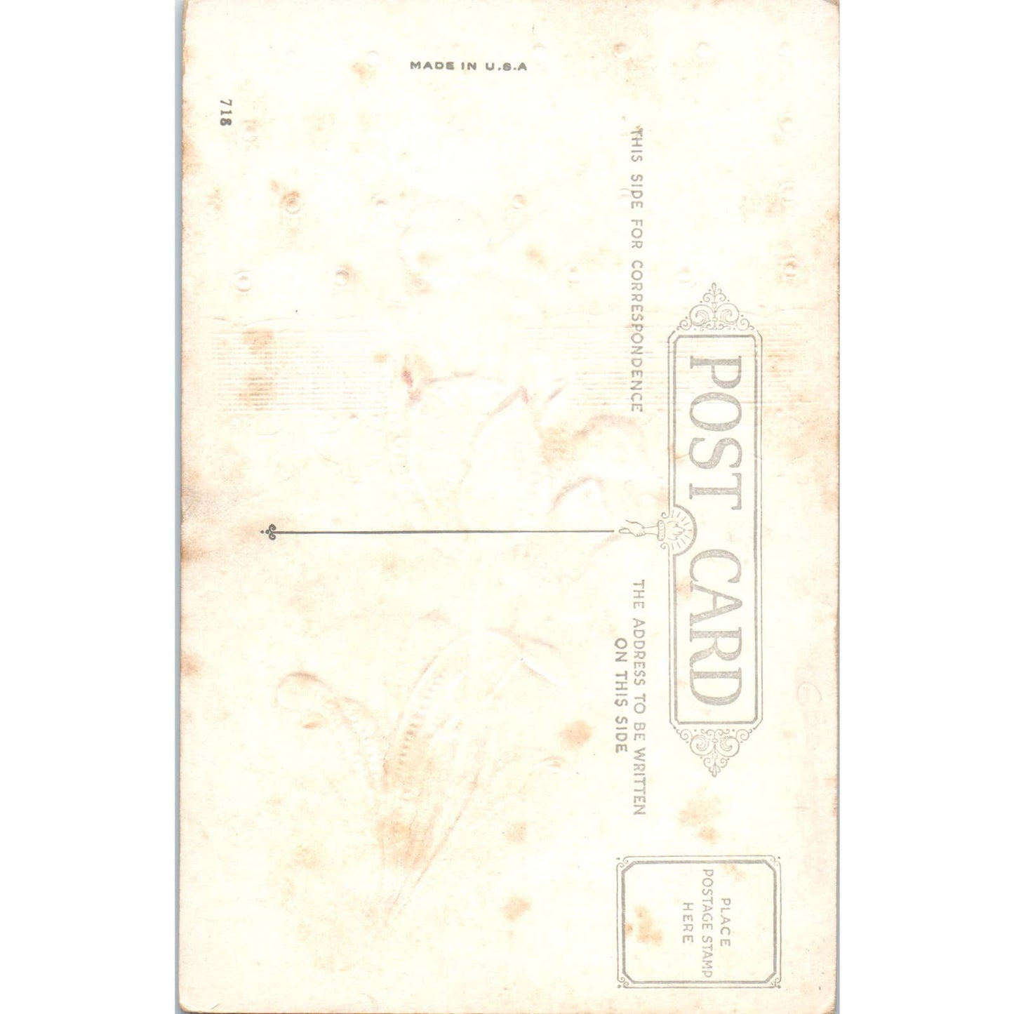 Birthday Fairies Face in Flower Tulips Embossed c1920 Original Postcard TK1-27-2