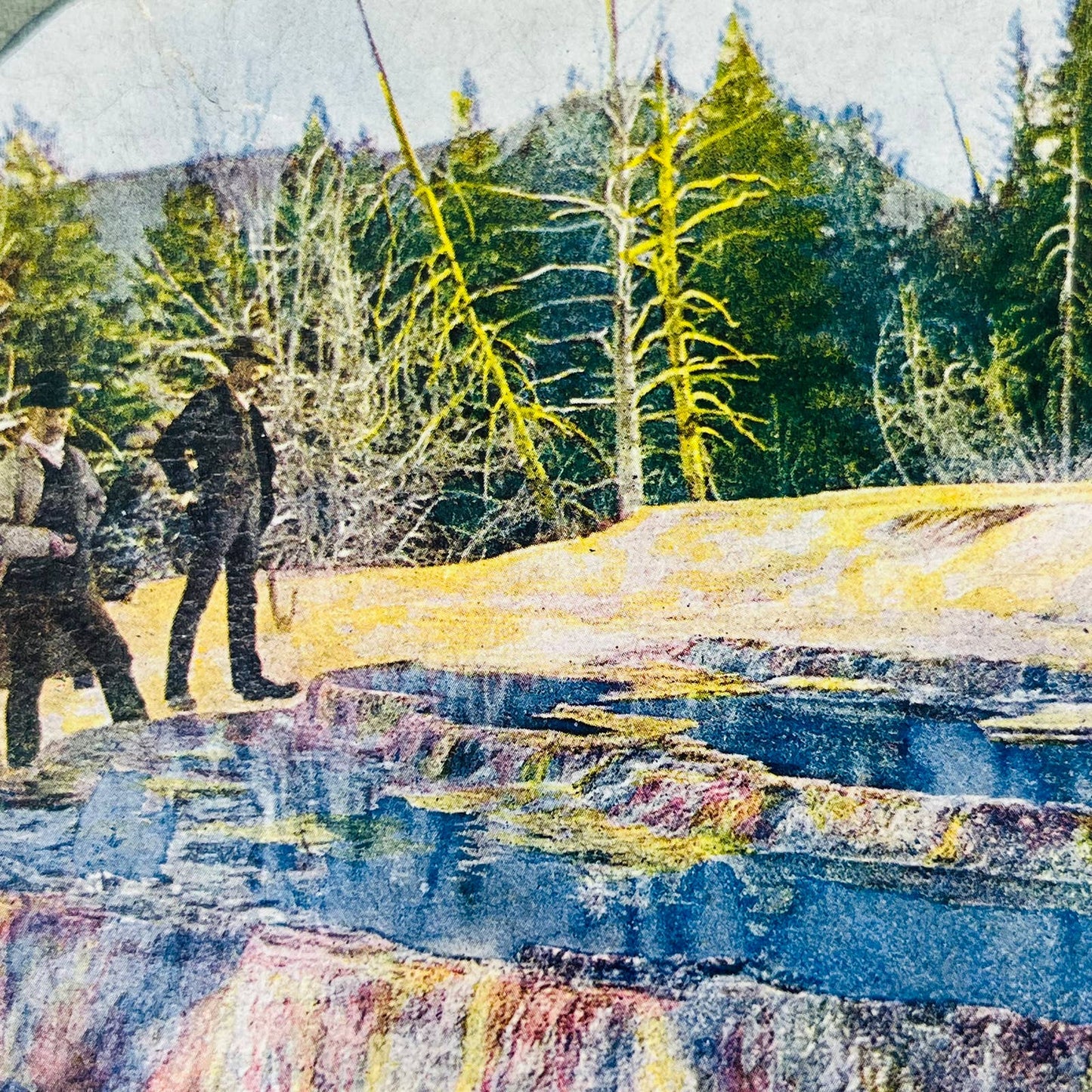 c1900 Lot of 6 Yellowstone Park Stereoview Cards Grand Falls Terraces TA7-2