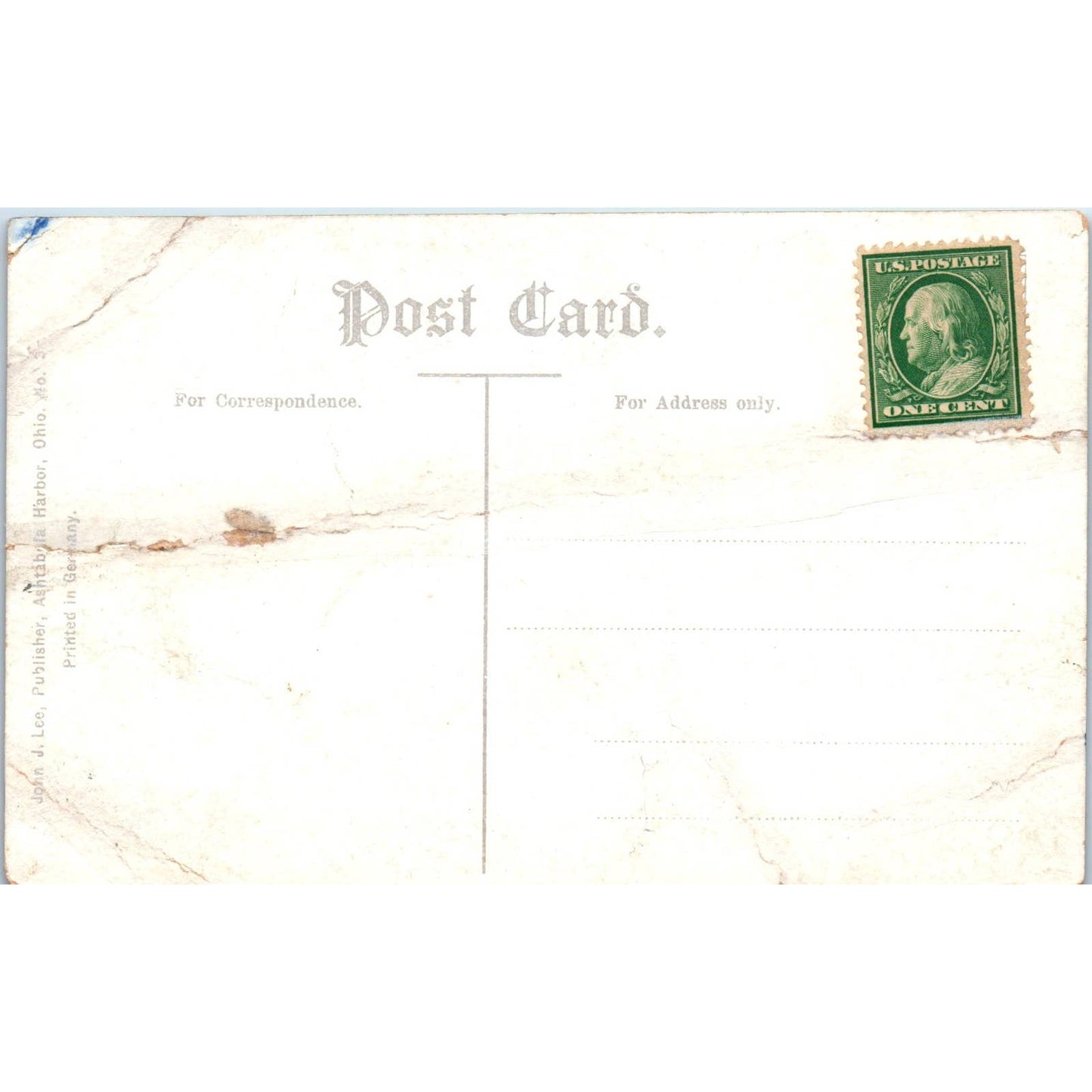 Antique Postcard Dock No. 10 From Point Park Ashtabula Harbor OH TD8-O2