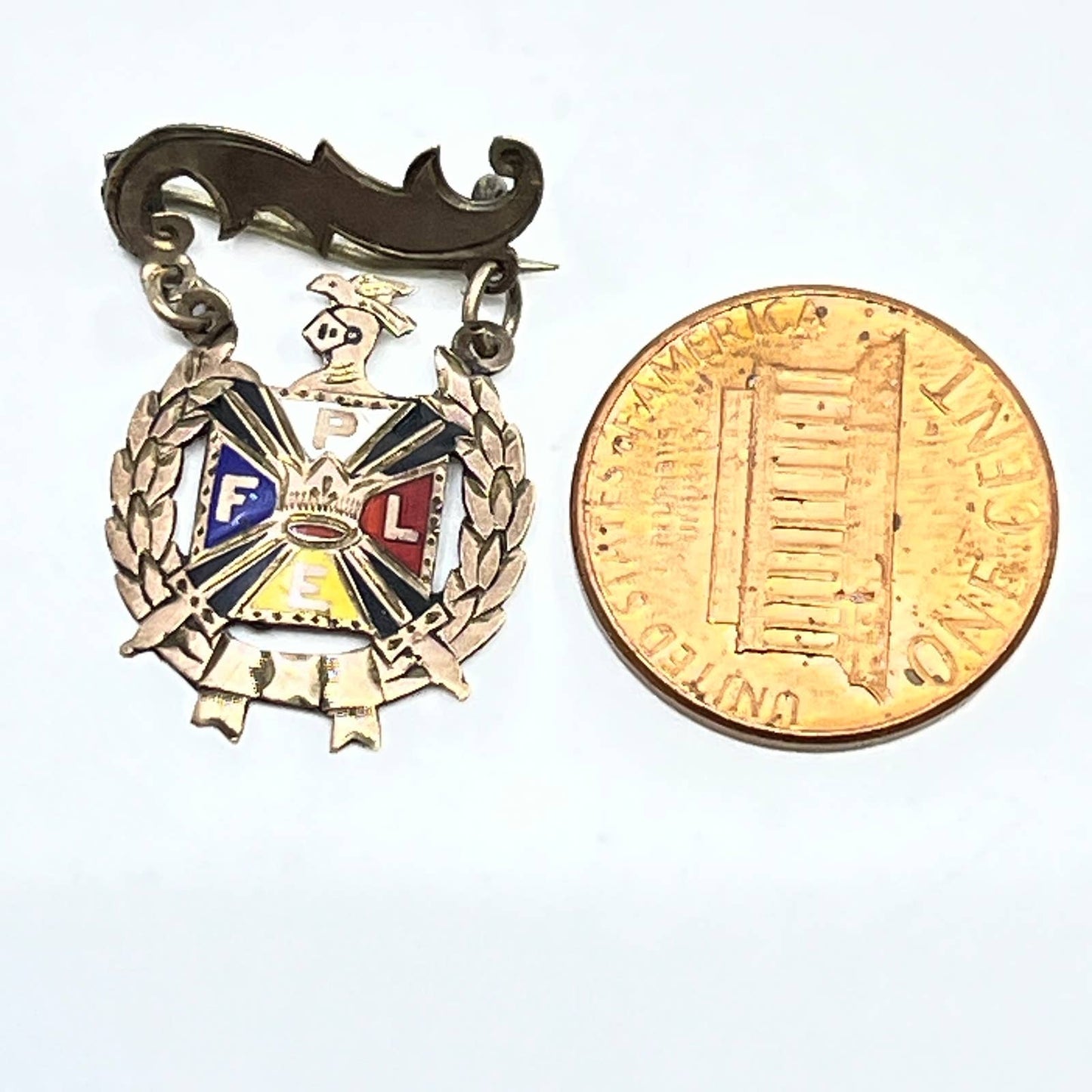 Vintage Knights of Pythias FPLE Pin Medallion SE1
