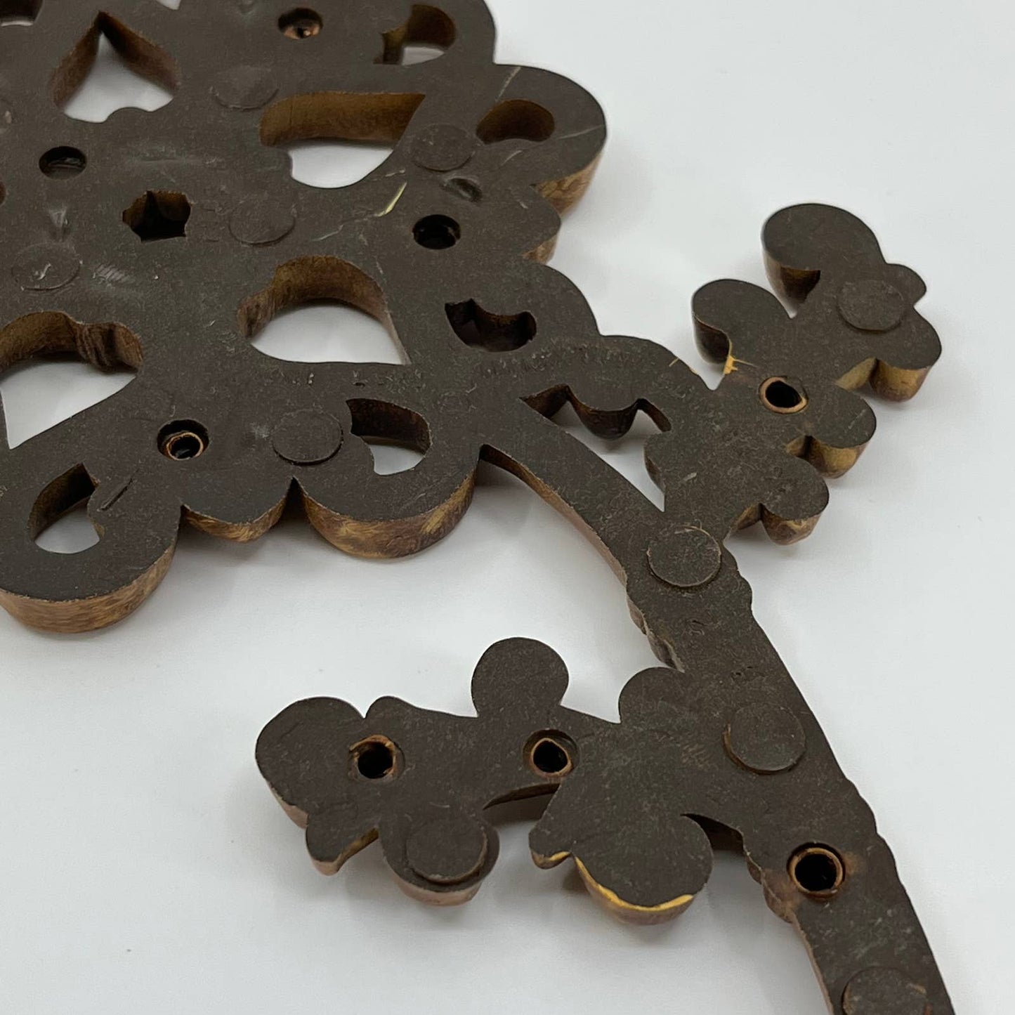 Vintage 70s Vintage 1978 Boho Homco Faux Bamboo Rattan 8” Flowers Set of 2 TB3