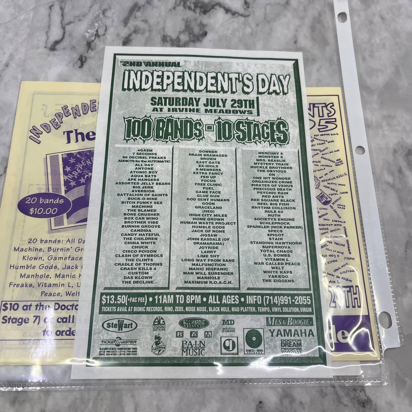Vintage Malfunction California Indie Rock Fan Ephemera Collection FL5