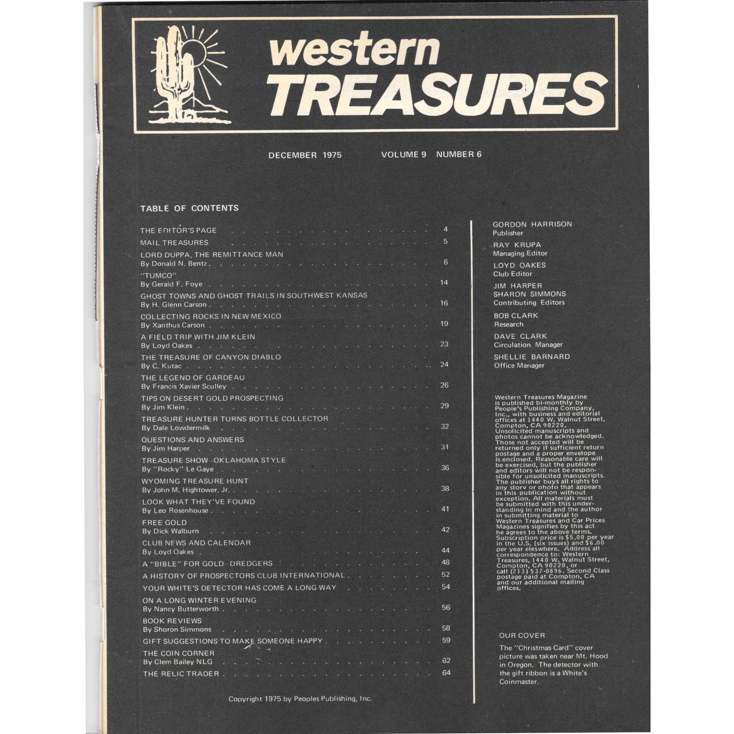 Western Treasures and Eastern Treasures Magazine Metal Detecting Dec 1975 M3