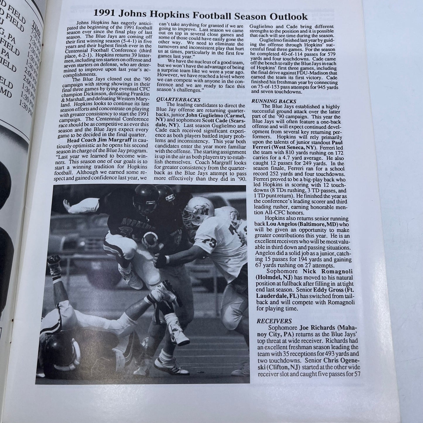 1991 Nov. 4 Johns Hopkins Football Program vs. Franklin & Marshall V39-1