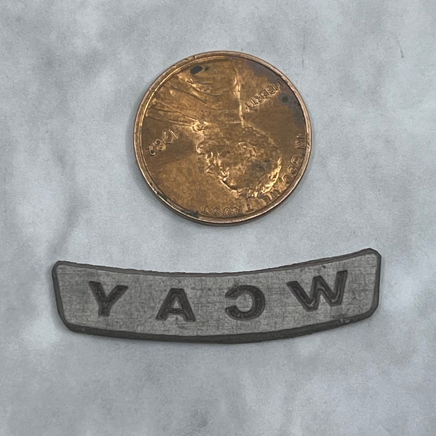 Vintage Letterpress Printers Block Plate TV Radio Call Letters WCAY SE842