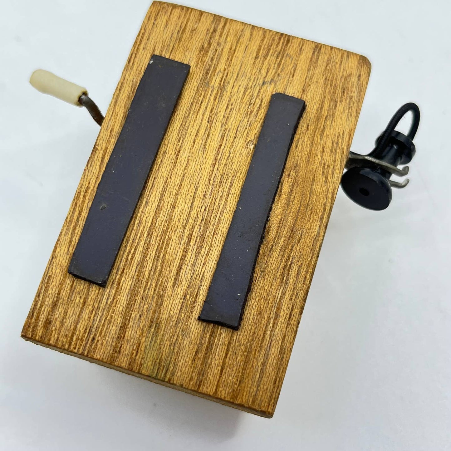 Vintage Handmade Oak Old Fashioned Telephone Magnet Doll House Furniture TF7-3
