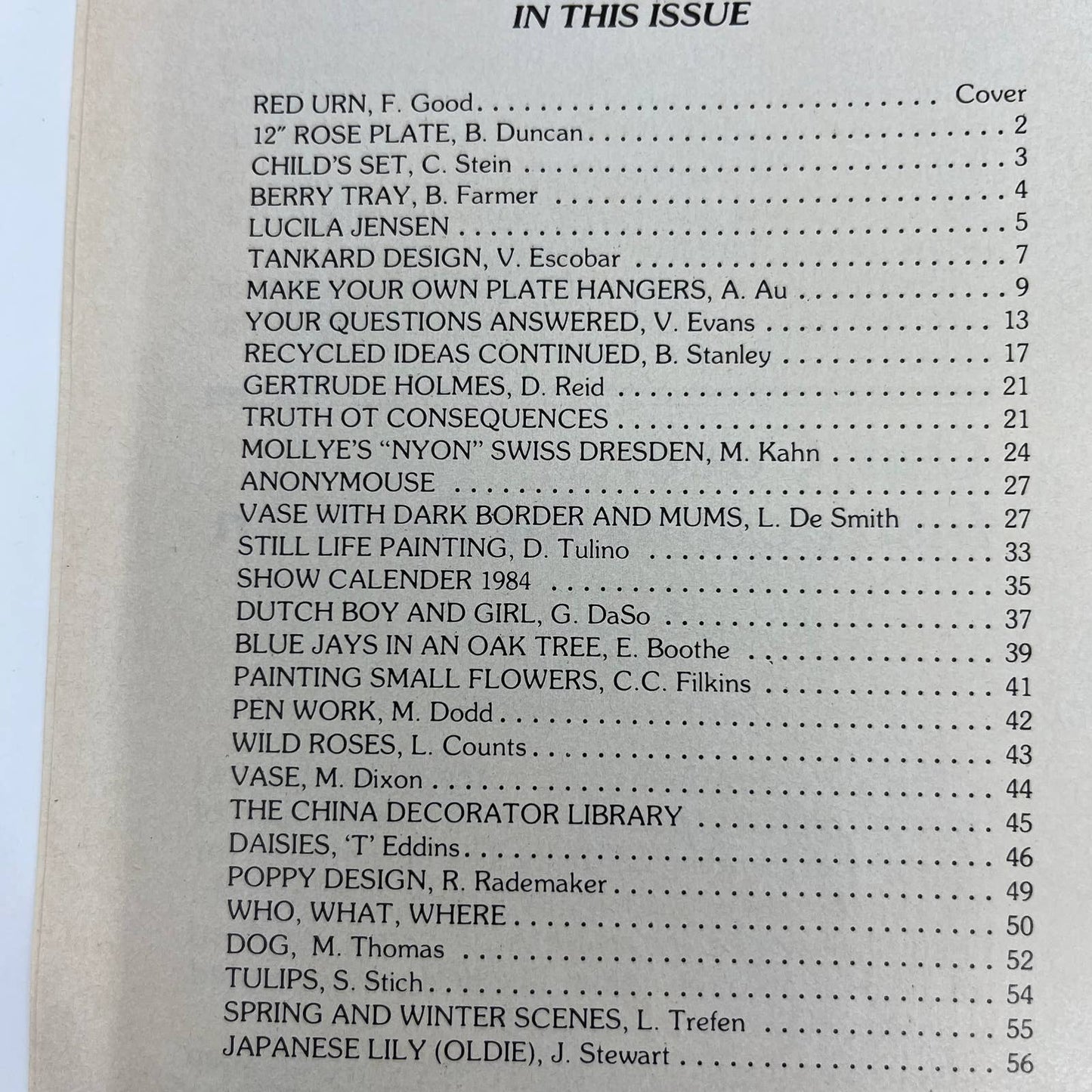 1984 July - The China Decorator Magazine - Instructions for Red Urn Fay Good TH8